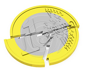 The broken euro coin