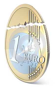 Broken euro eggshaped photo