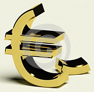 Broken Euro Representing Inflation