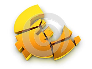 Broken euro sign