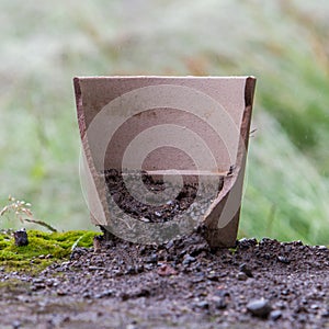 Broken flower pot