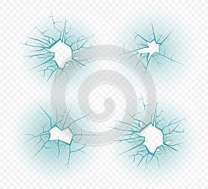 Broken glass, vector illustration