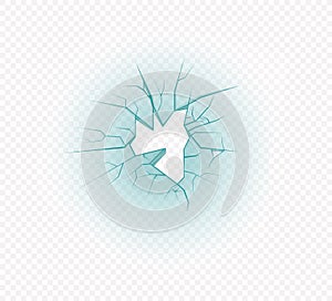 Broken glass vector illustration.