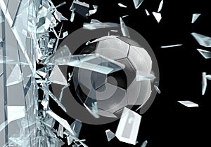 Broken glass 3D Soccer Ball 2