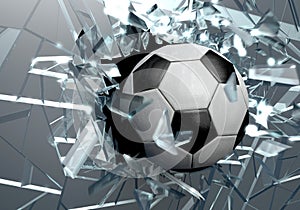 Broken glass 3D Soccer Ball