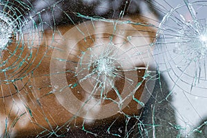 broken glass,background of cracked window