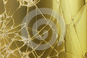 Broken glass gold background