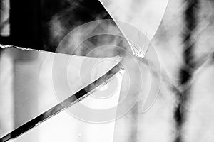 Broken Glass Grayscale