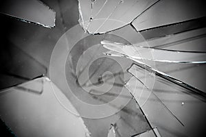 Broken Glass Grayscale