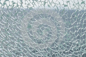 Broken glass with sea on background