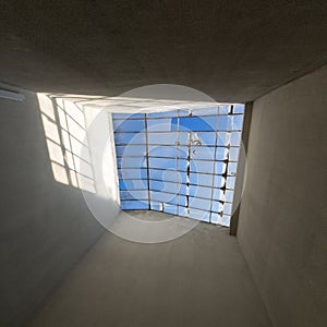 Broken Glass Sunroof in Old House