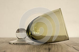 Broken glasses closeup