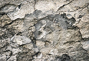 Broken gray old concrete