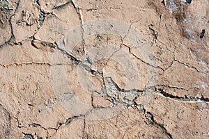 Broken grunge wall in the cracks