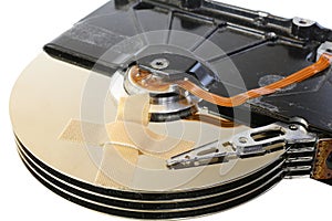 Broken hard drive with a band-aid