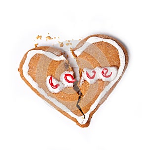 Broken heart christmas biscuit cookie