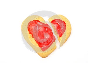 Broken heart cookie