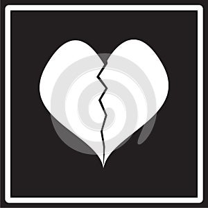 Broken heart icon