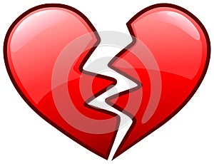 Broken heart icon