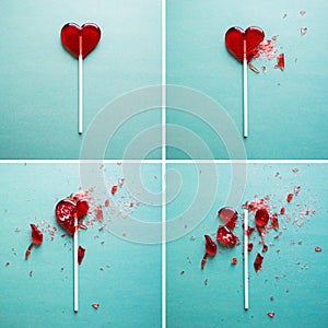 Broken heart lollipop