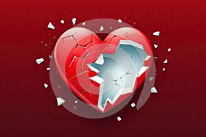 broken heart lovesickness concept AI generated