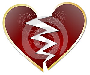 Broken heart vector