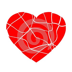 Broken heart vector