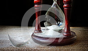 Broken hourglass - sand clock