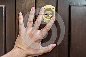 Broken house key stuck in door lock