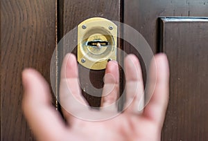 Broken house key stuck in door lock