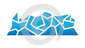 Broken Ice Shards, Abstract Geometric Pattern, vector design Generative AI