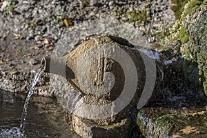 Broken jug with ÃÂreek photo