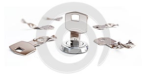 Broken key the keyhole