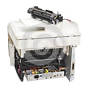 Zlomený laserový paprsek tiskárna 