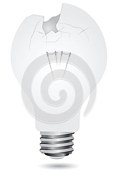 Broken light bulb