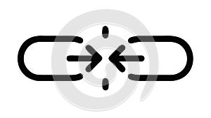 Broken Link Chain Disconnected Error Symbol Icon, vector design Generative AI