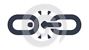 Broken link chain, disconnection, error, unlink, vector design Generative AI