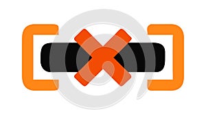 Broken Link Error Connection Icon, vector design Generative AI