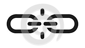 Broken Link Icon, Disconnection, Error, Failed Connection, vector design Generative AI