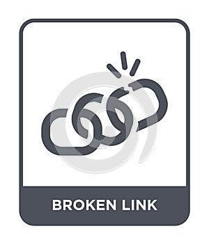 broken link icon in trendy design style. broken link icon isolated on white background. broken link vector icon simple and modern