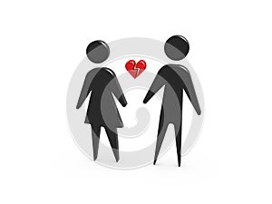 Broken love divorce