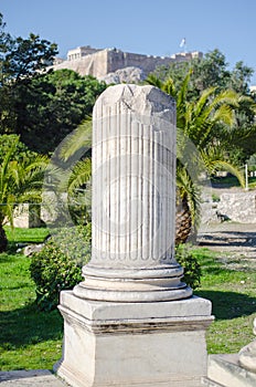 Broken marble column