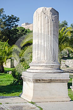 Broken marble column