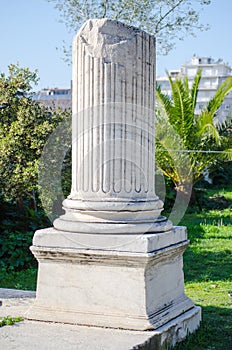 Broken marble column