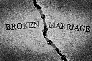 Broken Marriage Divorce Couple Torn Apart Destroyed Relationship