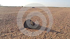 Broken metal in the desrt