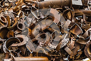 Broken metal trash metallurgy fabrik in Arbed luxemburg