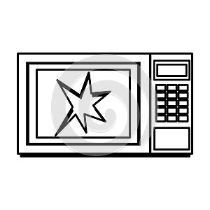 Broken microwave oven icon