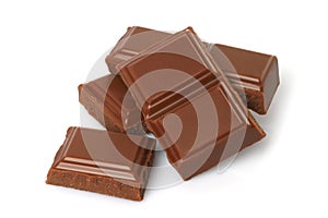 Broken milk chocolate bar