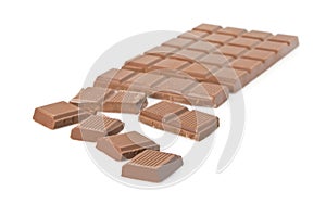 Broken milk chocolate bar